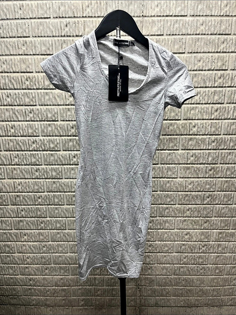 PrettyLittleThing Gray Mini Dress Size 4 NWT